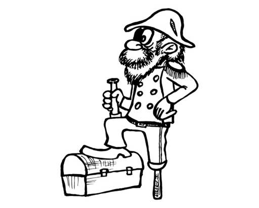 Printy 4924 Tauchstempel 12 Taucherstempel Motiv Pirat SCHWARZ BLAU